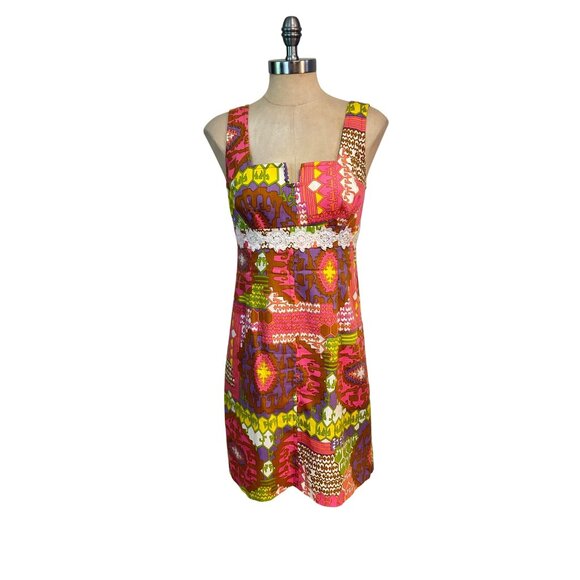 Trina Turk Los Angeles Womens Sheath Dress Size 6 Sleeveless Pink - Picture 1 of 6